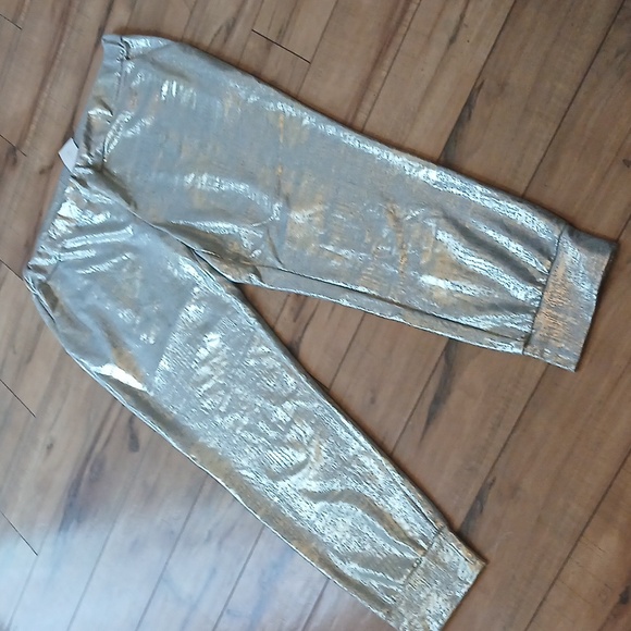 NWT Metallic Print Skinny Jogger Pants By Ashley Stewart. Size 3X - Picture 6 of 17